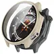 Etui ze szkłem do zegarka Bizon Case+Glass Watch do OnePlus Watch 3 / Oppo Watch X2 beżowe