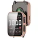 Etui ze szkłem do zegarka Bizon Case+Glass Watch do Garmin Venu X1 różowe