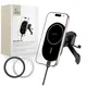 Uchwyt samochodowy do kratki z ładowarką 15W + 2x blaszki magnetyczne Tech-Protect MM15W-V6 Magnetic MagSafe Stable Vent Car Mount Wireless Charger 15W Black