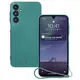 Silikonowe etui z pierścieniem magnetycznym Bizon Case Silicone Magnetic Sq do Samsung Galaxy A16 4G / 5G ciemnozielone