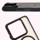 Etui z podstawką i pierścieniem magnetycznym Bizon Case Eclipse do Xiaomi 14T przydymione z czarną ramką