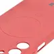 Silikonowe etui z pierścieniem magnetycznym Bizon Case Silicone Magnetic Sq do Samsung Galaxy A16 4G / 5G brudnoróżowe