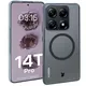 Etui z pierścieniem magnetycznym Bizon Case CrystalO do Xiaomi 14T Pro przezroczyste
