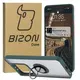 Etui z uchwytem na palec Bizon Case Hybrid Ring do Xiaomi 14T Pro przydymione z ciemnozieloną ramką