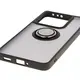 Etui z uchwytem na palec Bizon Case Hybrid Ring do Xiaomi 14T przydymione z czarną ramką