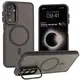 Etui z podstawką i pierścieniem magnetycznym Bizon Case Eclipse do Samsung Galaxy A16 4G/5G przydymione z czarną ramką