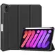 Etui Bizon Case Tab Lizard do Apple iPad mini 2021 (6. generacji) / iPad mini 8.3" 2024 (7. generacji) czarne