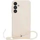 Silikonowe etui z pierścieniem magnetycznym Bizon Case Silicone Magnetic Sq do Samsung Galaxy A16 4G / 5G beżowe