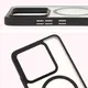 Etui z pierścieniem magnetycznym Bizon Case MatteO do Xiaomi 14T półprzezroczyste z czarną ramką