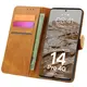 Etui z klapką Bizon Case Pocket do Xiaomi Redmi Note 14 Pro 4G brązowe