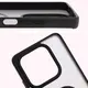 Etui z uchwytem na palec Bizon Case Hybrid Ring do Xiaomi Redmi Note 14 5G przydymione z czarną ramką