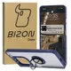 Etui z uchwytem na palec Bizon Case Hybrid Ring do Xiaomi Redmi Note 14 5G przydymione z granatową ramką