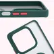 Etui z uchwytem na palec Bizon Case Hybrid Ring do Xiaomi Redmi Note 14 5G przydymione z ciemnozieloną ramką