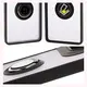 Etui z uchwytem na palec Bizon Case Hybrid Ring do Motorola Moto G75 5G przydymione z czarną ramką