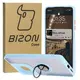 Etui z uchwytem na palec Bizon Case Hybrid Ring do Motorola Moto G75 5G przydymione z jasnoniebieską ramką