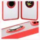 Etui z uchwytem na palec Bizon Case Hybrid Ring do Xiaomi Redmi Note 14 5G przydymione z czerwoną ramką