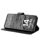 Etui z klapką Bizon Case Pocket do Xiaomi Redmi Note 14 Pro 4G czarne