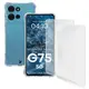 Etui + 2x folia na ekran Bizon Case Clear Pack do Motorola Moto G75 5G