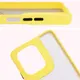 Etui z uchwytem na palec Bizon Case Hybrid Ring do Motorola Moto G75 5G przydymione z żółtą ramką