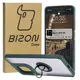 Etui z uchwytem na palec Bizon Case Hybrid Ring do Motorola Moto G75 5G przydymione z ciemnozieloną ramką