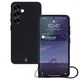 Silikonowe etui z pierścieniem magnetycznym Bizon Case Silicone Magnetic do Samsung Galaxy S25 / S24 czarne