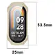 Etui ze szkłem do zegarka Bizon Case+Glass Watch do Xiaomi Smart Band 9 beżowe