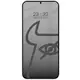 Prywatyzujące szkło hartowane Bizon Glass Edge Shadow do Samsung Galaxy S25 Plus / S24 Plus przyciemniane z czarną ramką