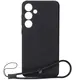 Silikonowe etui z pierścieniem magnetycznym Bizon Case Silicone Magnetic do Samsung Galaxy S25+ Plus / S24+ Plus czarne