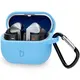 Silikonowe etui z karabińczykiem Bizon Case Headphone Silicone do Samsung Galaxy Buds 3 / 3 Pro niebieskie