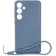 Silikonowe etui z pierścieniem magnetycznym Bizon Case Silicone Magnetic do Samsung Galaxy S25+ Plus / S24+ Plus granatowe