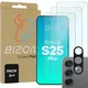 3x szkło na ekran + 1x na aparat BIZON Clear 2 Pack do Samsung Galaxy S25+ Plus