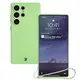 Silikonowe etui z pierścieniem magnetycznym Bizon Case Silicone Magnetic do Samsung Galaxy S25 Ultra jasnozielone