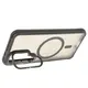 Etui z podstawką i pierścieniem magnetycznym Bizon Case Eclipse do Samsung Galaxy S25 przydymione z czarną ramką