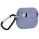 Silikonowe etui z karabińczykiem Bizon Case Headphone Silicone do Samsung Galaxy Buds 3 / 3 Pro szare