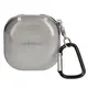 Etui Bizon Case Headphone Clear do Samsung Galaxy Buds Live / Pro / Buds2 / Buds2 Pro / Buds FE czarno-brokatowe