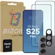 2x szkło na ekran + 1x na aparat BIZON Edge 2 Pack do Samsung Galaxy S25+ Plus