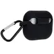 Silikonowe etui z karabińczykiem Bizon Case Headphone Silicone do Samsung Galaxy Buds 3 / 3 Pro czarne