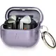Elastyczne etui z karabińczykiem Bizon Case Headphone Clear do Samsung Galaxy Buds 3/3 Pro przeźroczysto-fioletowe