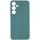 Silikonowe etui z pierścieniem magnetycznym Bizon Case Silicone Magnetic do Samsung Galaxy S25+ Plus / S24+ Plus ciemnozielone