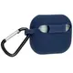 Silikonowe etui z karabińczykiem Bizon Case Headphone Silicone do Samsung Galaxy Buds 3 / 3 Pro ciemnoniebieskie