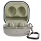 Etui Bizon Case Headphone Clear do Samsung Galaxy Buds Live / Pro / Buds2 / Buds2 Pro / Buds FE czarno-brokatowe