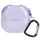 Etui Bizon Case Headphone Clear do Samsung Galaxy Buds Live / Pro / Buds2 / Buds2 Pro / Buds FE przezroczysto-fioletowe