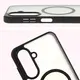 Etui z pierścieniem magnetycznym Bizon Case MatteO do Samsung Galaxy A26 5G półprzezroczyste z czarną ramką