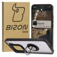 Etui z uchwytem na palec Bizon Case Hybrid Ring do Xiaomi 15 przydymione z czarną ramką