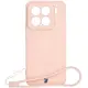 Silikonowe etui z pierścieniem magnetycznym Bizon Case Silicone Magnetic Sq do Xiaomi 15 jasnoróżowe