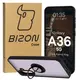 Etui z uchwytem na palec Bizon Case Hybrid Ring do Samsung Galaxy A36 5G przydymione z czarną ramką