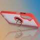 Etui z uchwytem na palec Bizon Case Hybrid Ring do Samsung Galaxy A26 5G przydymione z czerwoną ramką