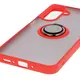 Etui z uchwytem na palec Bizon Case Hybrid Ring do Samsung Galaxy A26 5G przydymione z czerwoną ramką