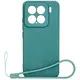 Silikonowe etui z pierścieniem magnetycznym Bizon Case Silicone Magnetic Sq do Xiaomi 15 ciemnozielone