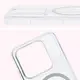 Etui z pierścieniem magnetycznym Bizon Case CrystalO do Xiaomi 15 przezroczyste